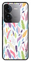 Colorful Feathers Metal Mobile Case for iQOO Z9 5G (Design No -06)