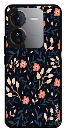 Floral Pattern Metal Mobile Case for iQOO Z9 5G