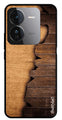 Wooden Design Metal Mobile Case for iQOO Z9 5G (Design No -13)