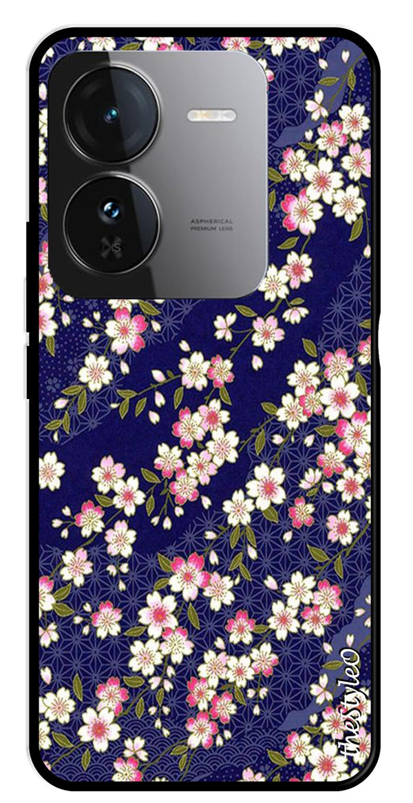 Marble Design Metal Mobile Case for iQOO Z9 5G (Design No -24)