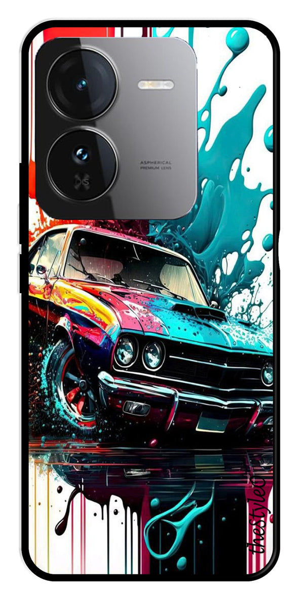 Marble Design Metal Mobile Case for iQOO Z9 5G (Design No -28)