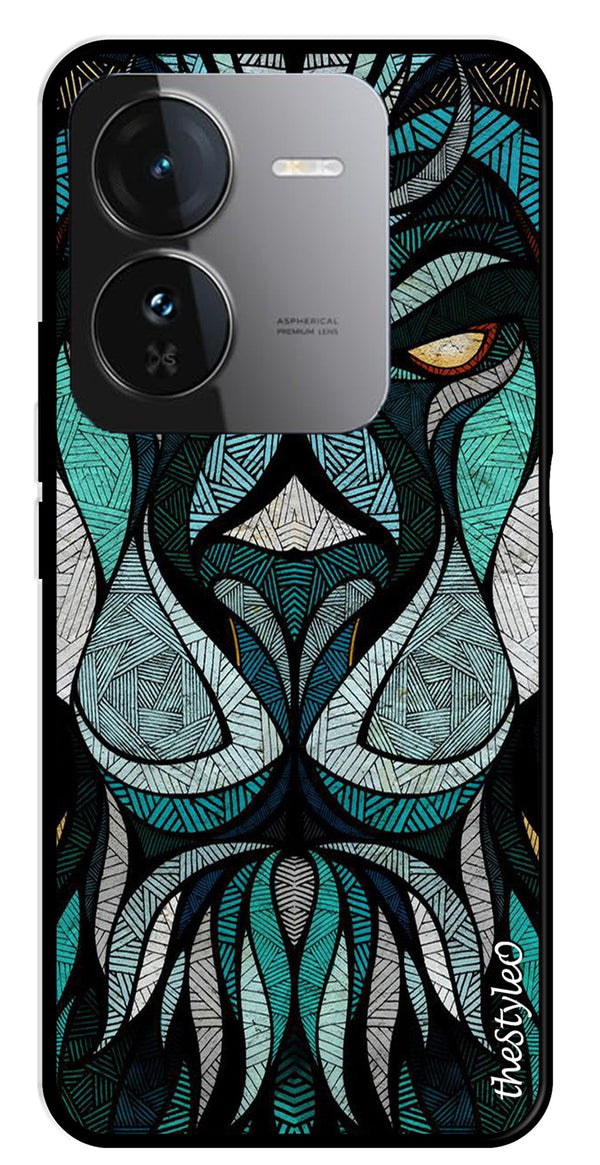 Muted Rainbow Metal Mobile Case for iQOO Z9 5G (Design No -39)