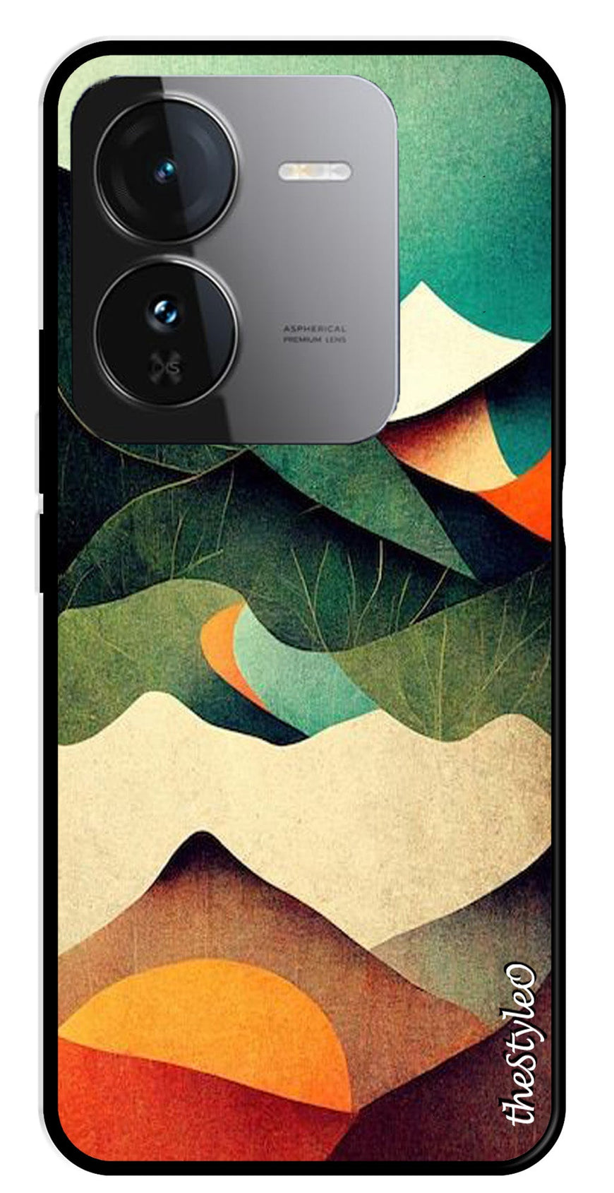 Owl Pattern Metal Mobile Case for iQOO Z9 5G (Design No -42)