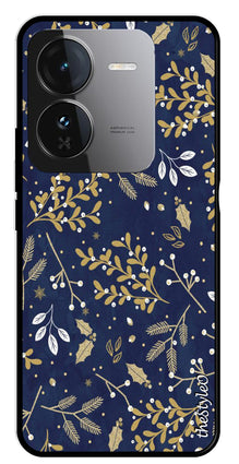 Leaves Design Metal Mobile Case for iQOO Z9 5G