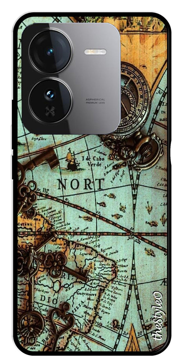 Marble Design Metal Mobile Case for iQOO Z9 5G (Design No -53)
