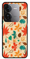 Autumn leaves Metal Mobile Case for iQOO Z9 5G (Design No -55)