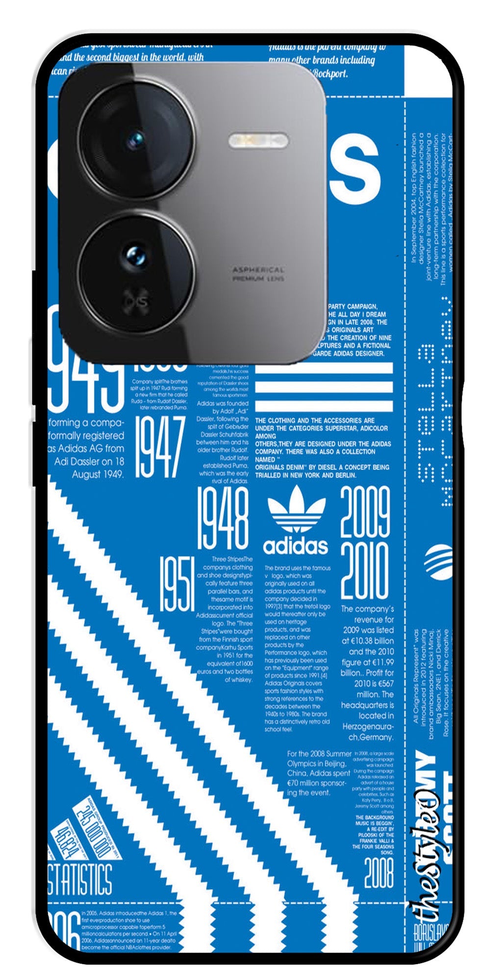 Adidas Design Metal Mobile Case for iQOO Z9 5G (Design No -58)