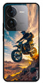 Bike Rider Metal Mobile Case for iQOO Z9 5G (Design No -59)