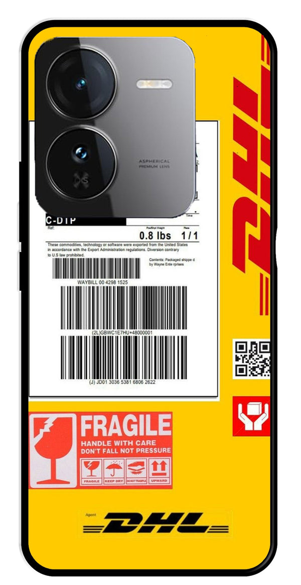 DHL Label Metal Mobile Case for iQOO Z9 5G (Design No -61)
