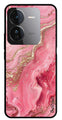 Pink Marble Metal Mobile Case for iQOO Z9 5G (Design No -66)