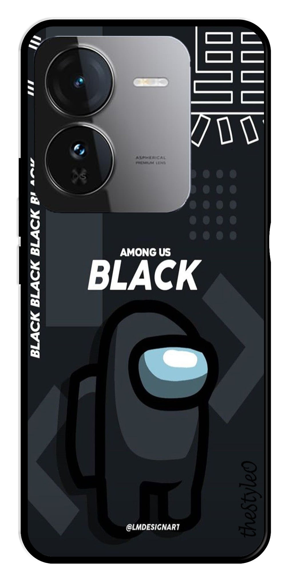 Among us Black Metal Mobile Case for iQOO Z9 5G (Design No -67)