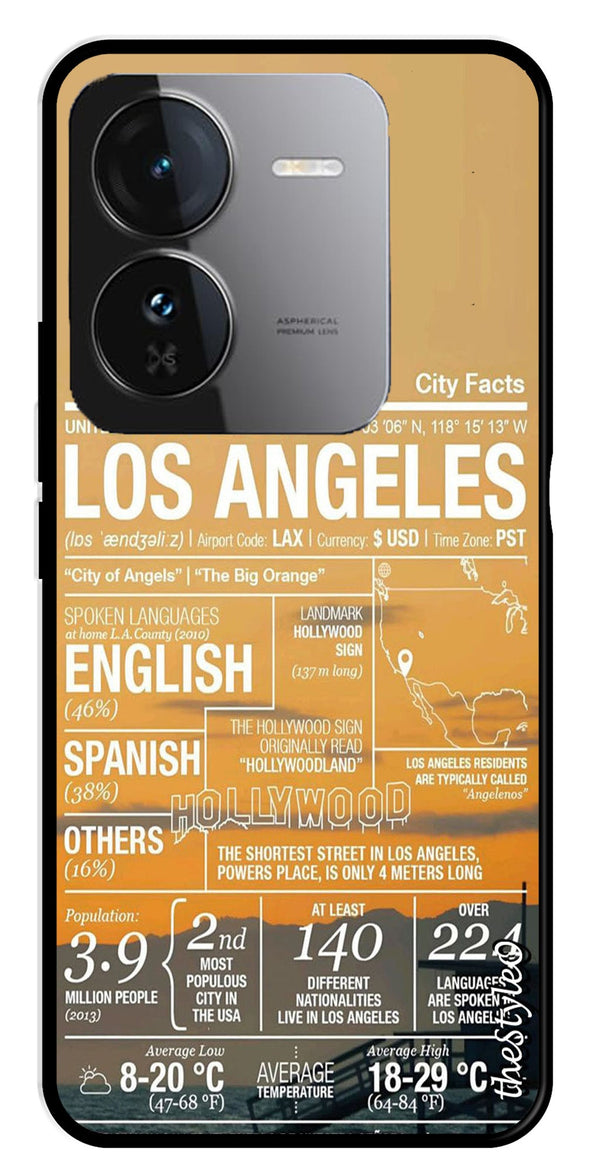 Los Angeles Metal Mobile Case for iQOO Z9 5G (Design No -68)