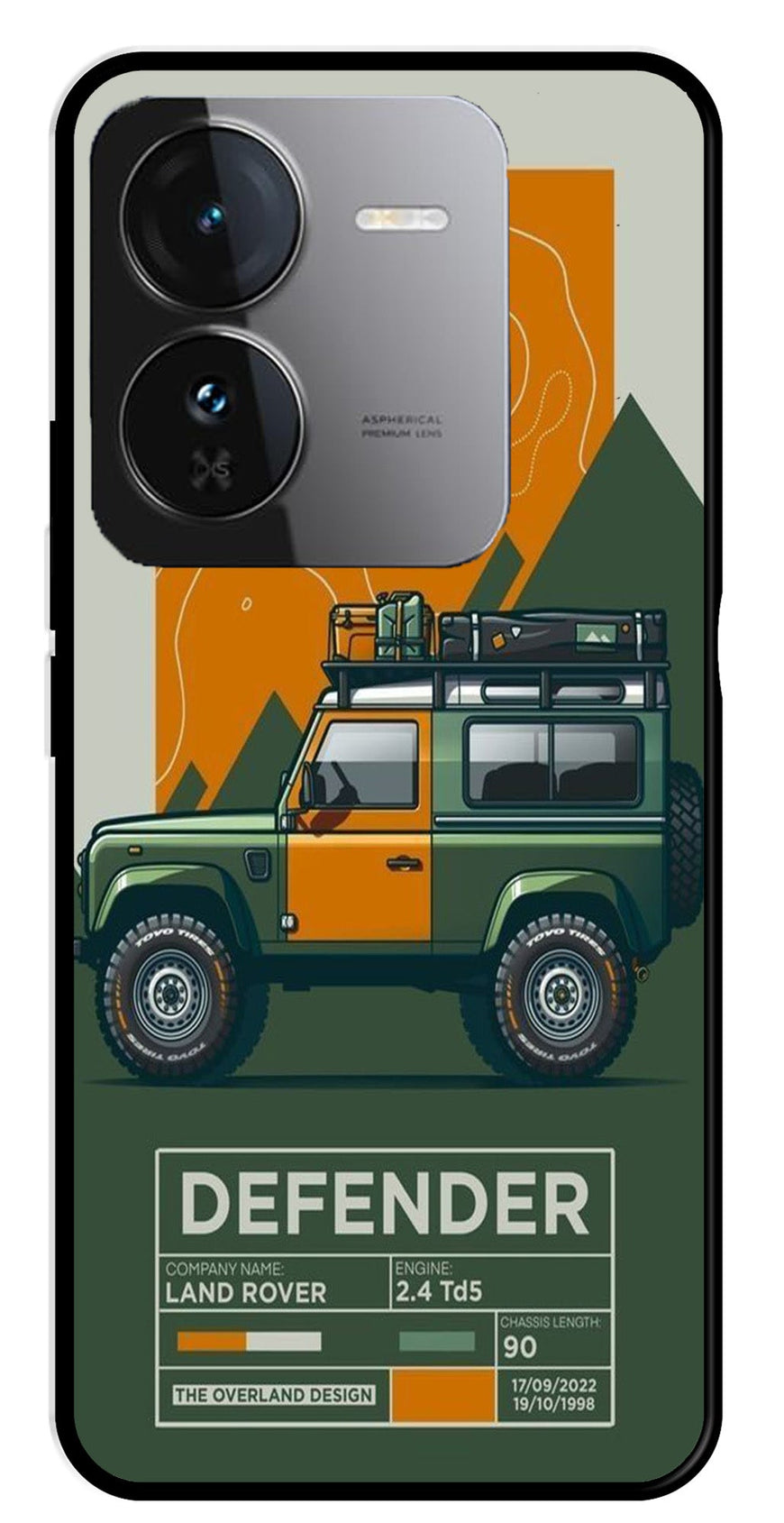 Defender Metal Mobile Case for iQOO Z9 5G (Design No -72)