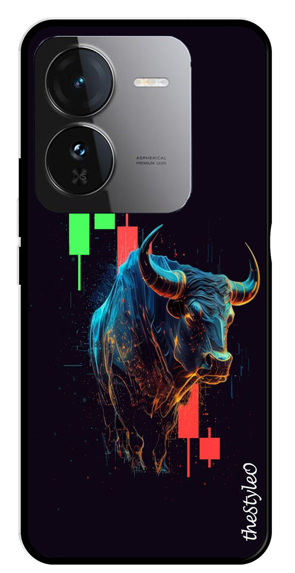 Stock Market Metal Mobile Case for iQOO Z9 5G (Design No -77)