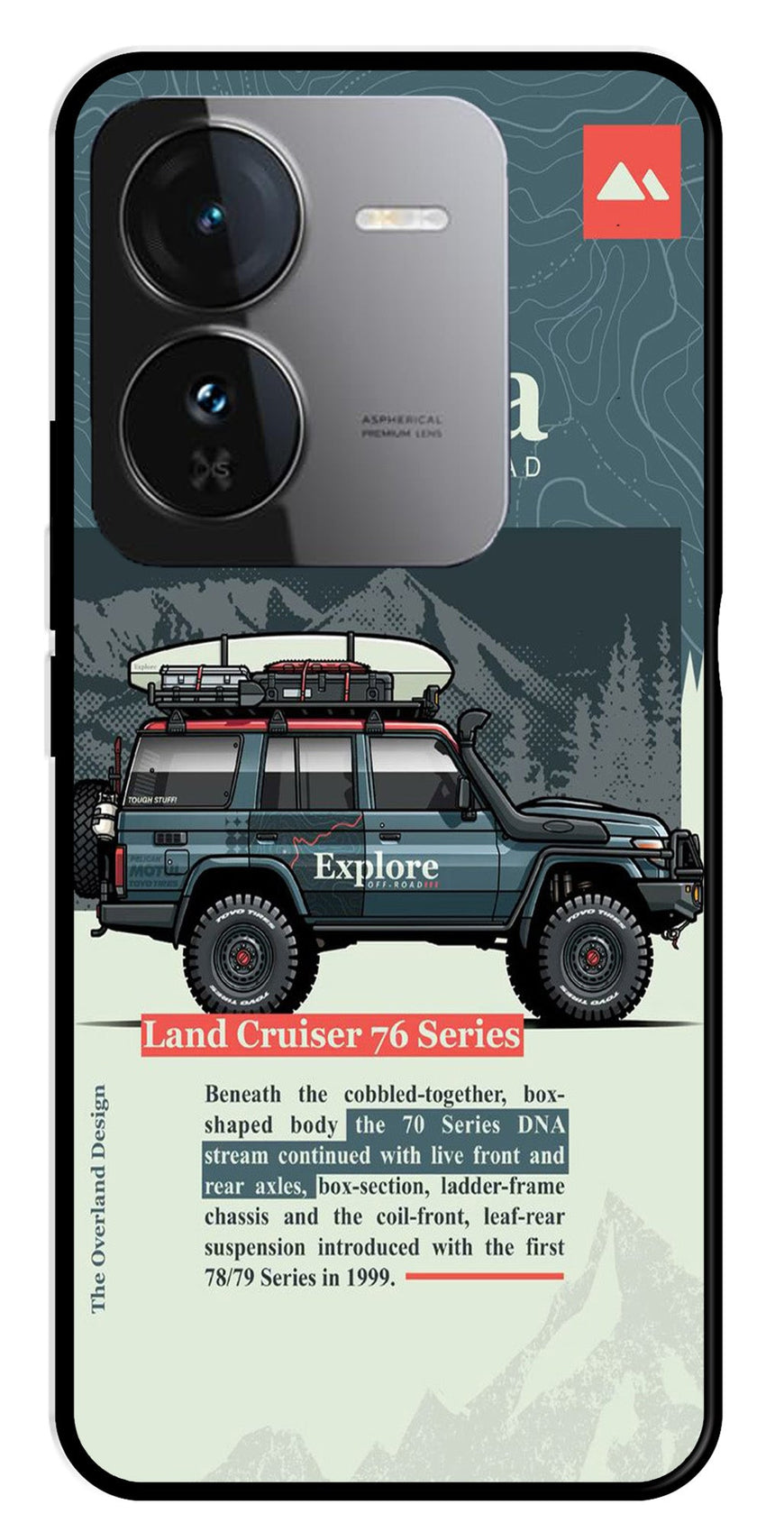 Land Cruiser Metal Mobile Case for iQOO Z9 5G (Design No -78)