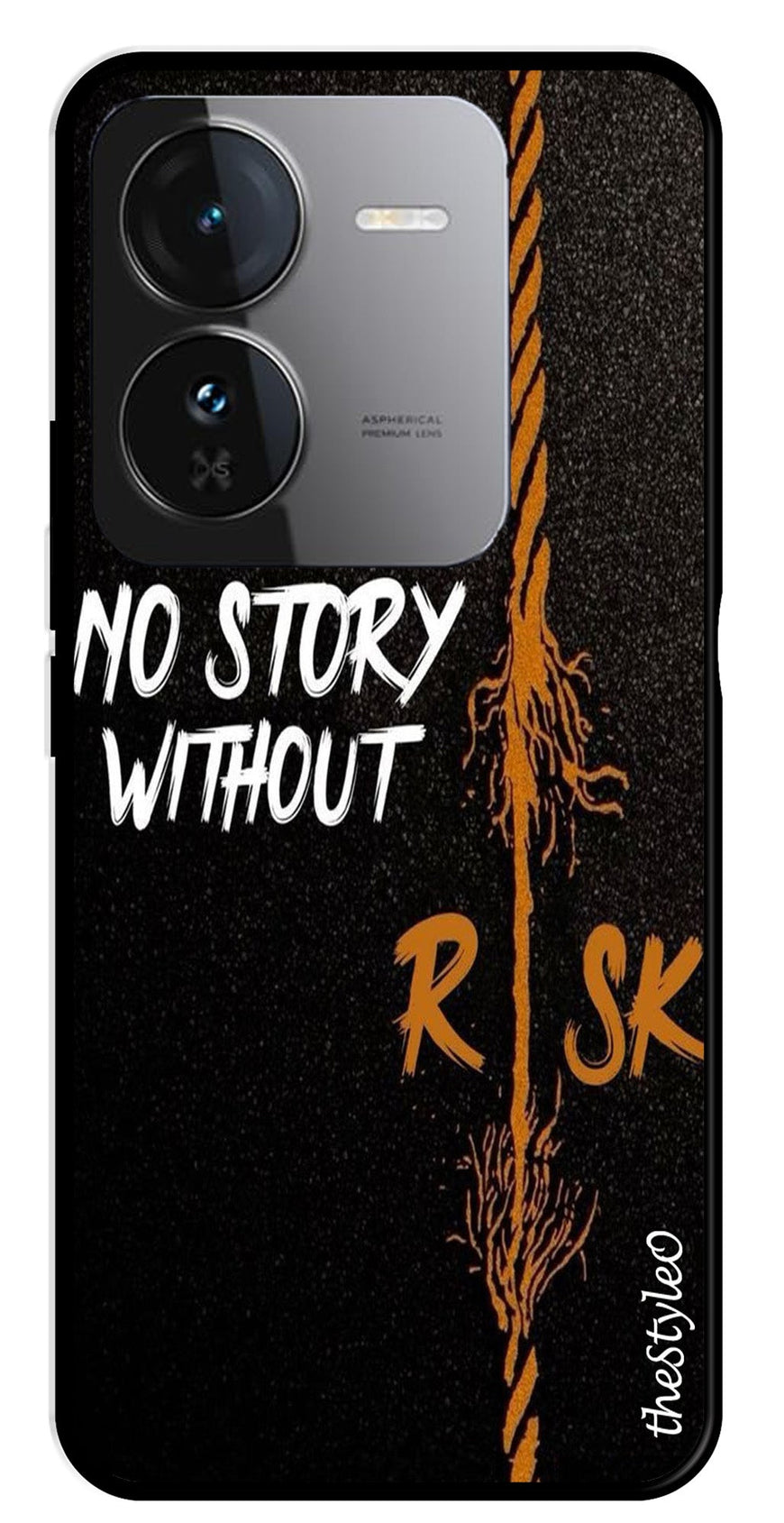 No Story without Risk Metal Mobile Case for iQOO Z9 5G (Design No -82)