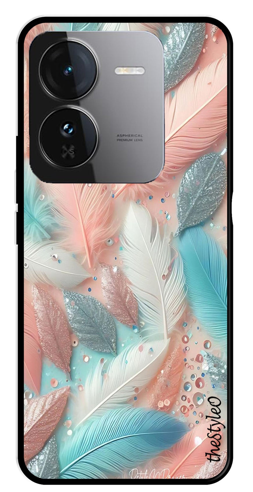 Feather Metal Mobile Case for iQOO Z9 5G (Design No -84)