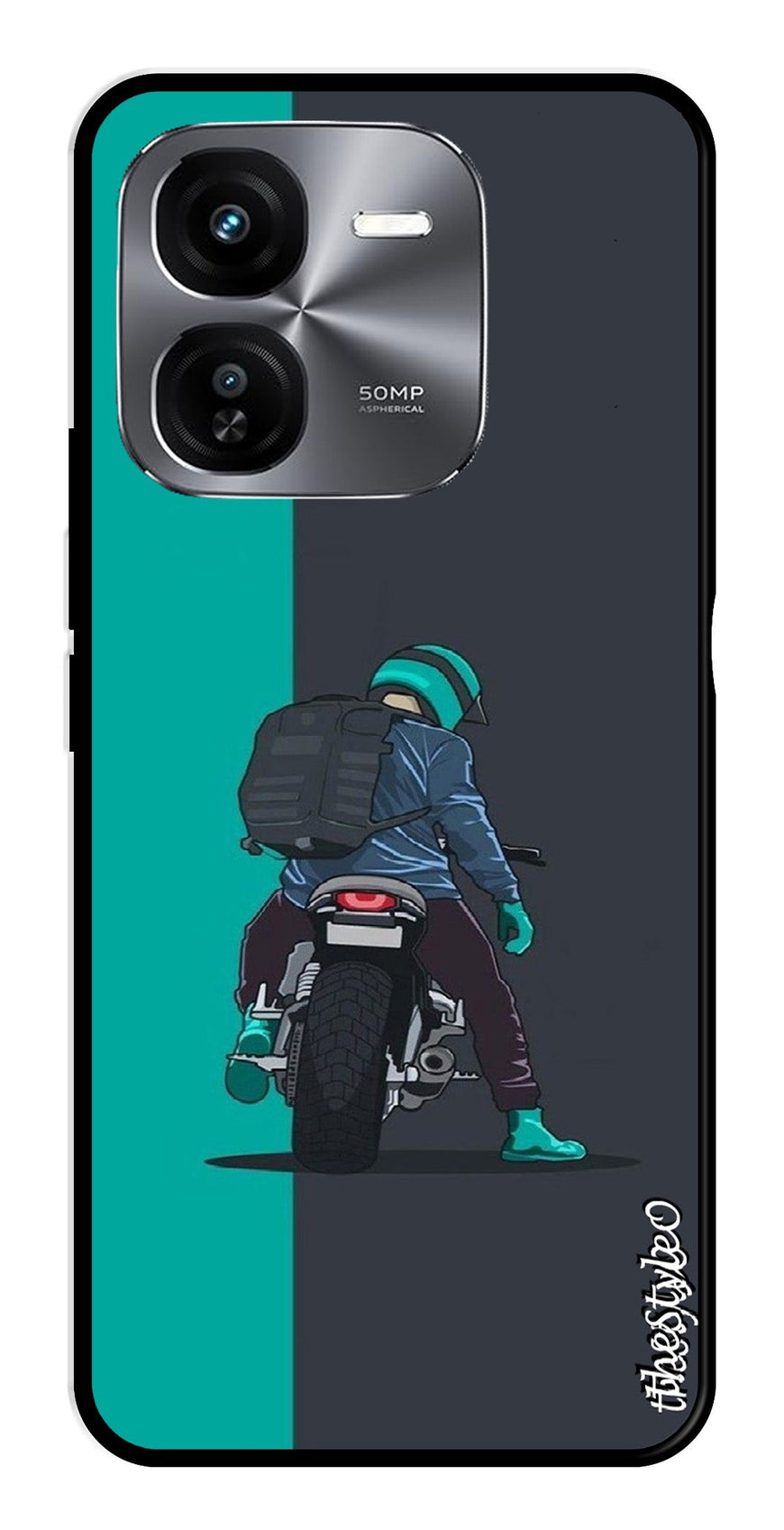 Bike Lover Metal Mobile Case for iQOO Z9X 5G (Design No -05)