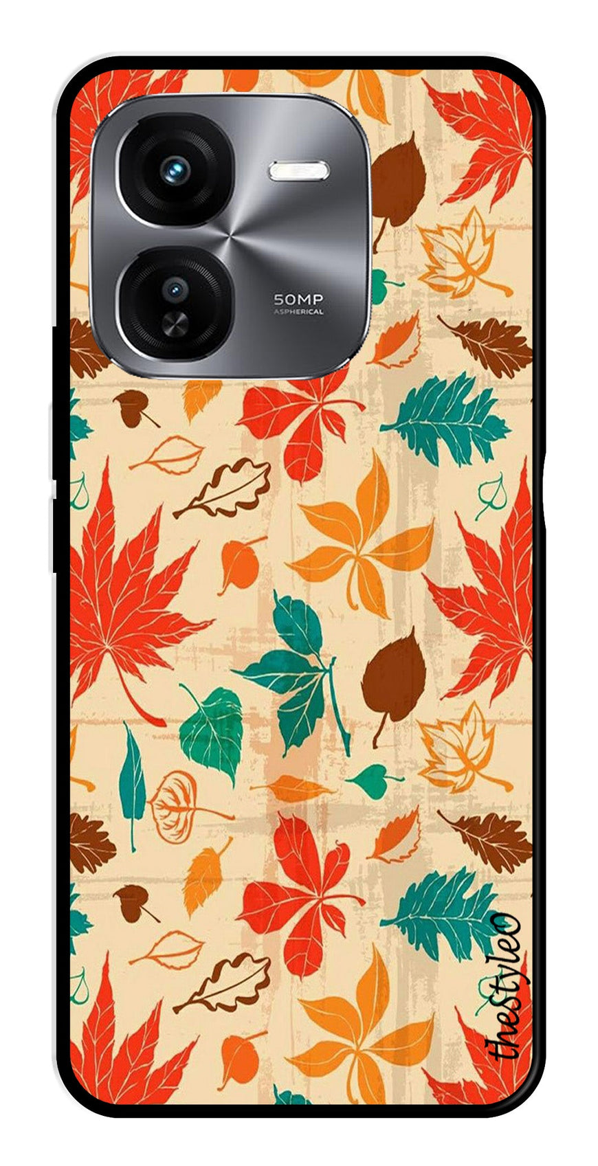 Autumn leaves Metal Mobile Case for iQOO Z9X 5G (Design No -55)