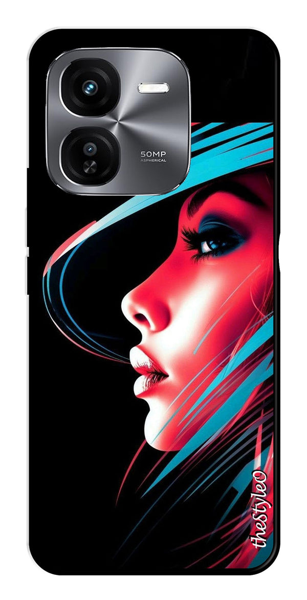 Elegant Woman Metal Mobile Case for iQOO Z9X 5G (Design No -86)