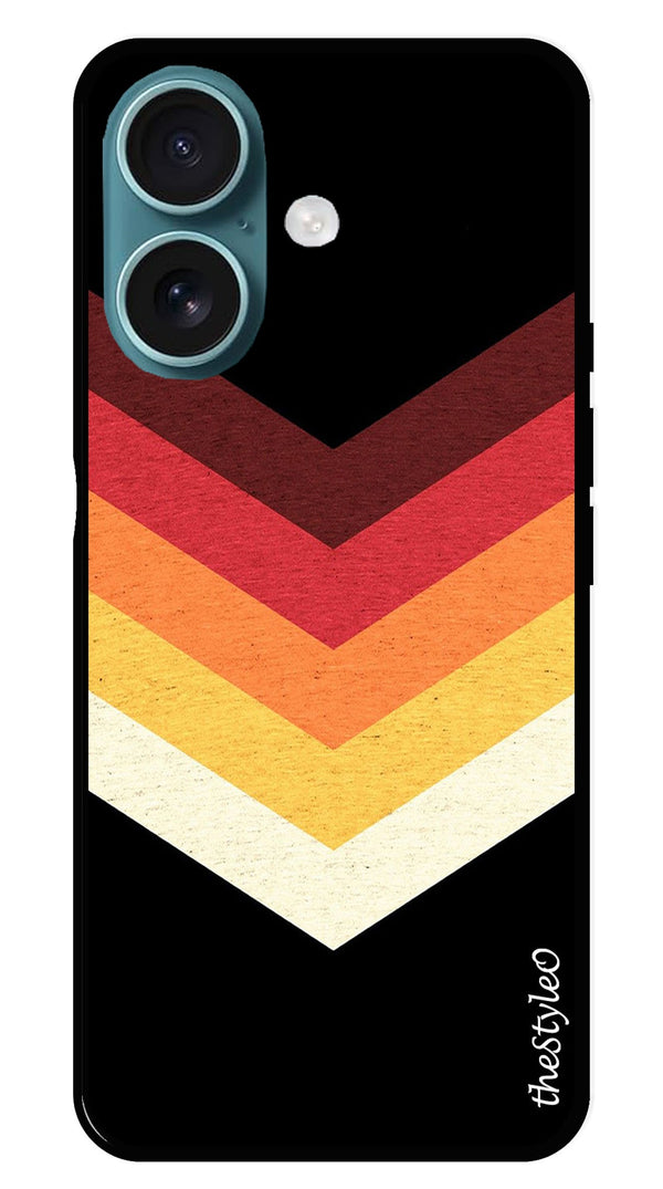 MultiColor Arrow Metal Mobile Case for iPhone 16 (Design No -04)