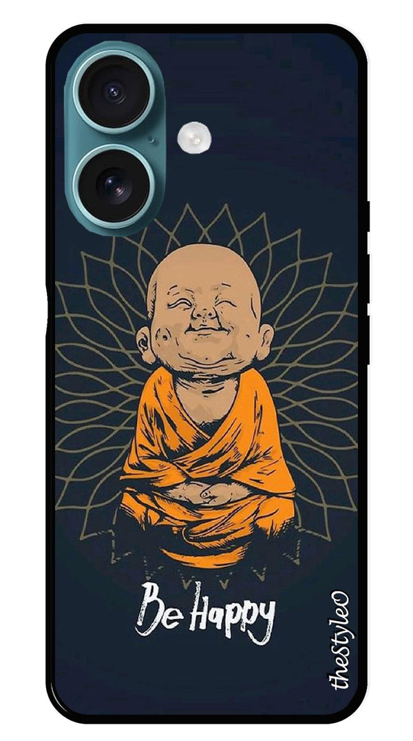 Owl Design Metal Mobile Case for iPhone 16 (Design No -26)