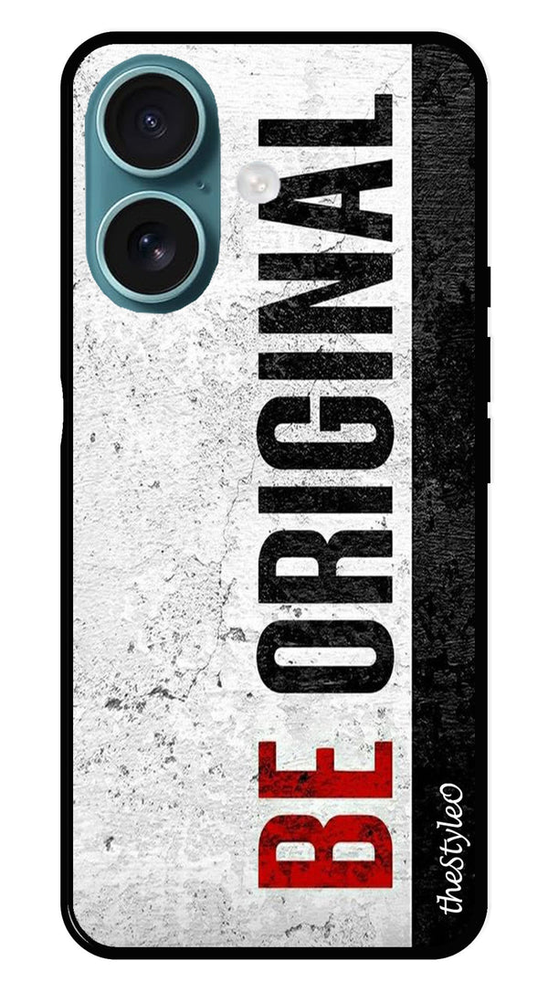 Coffee Pattern Metal Mobile Case for iPhone 16 (Design No -37)