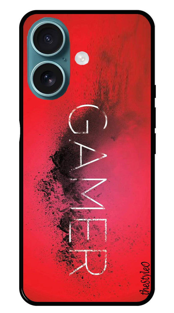 Lion Pattern Metal Mobile Case for iPhone 16 (Design No -40)