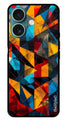 Abstract Art Metal Mobile Case for iPhone 16 (Design No -57)