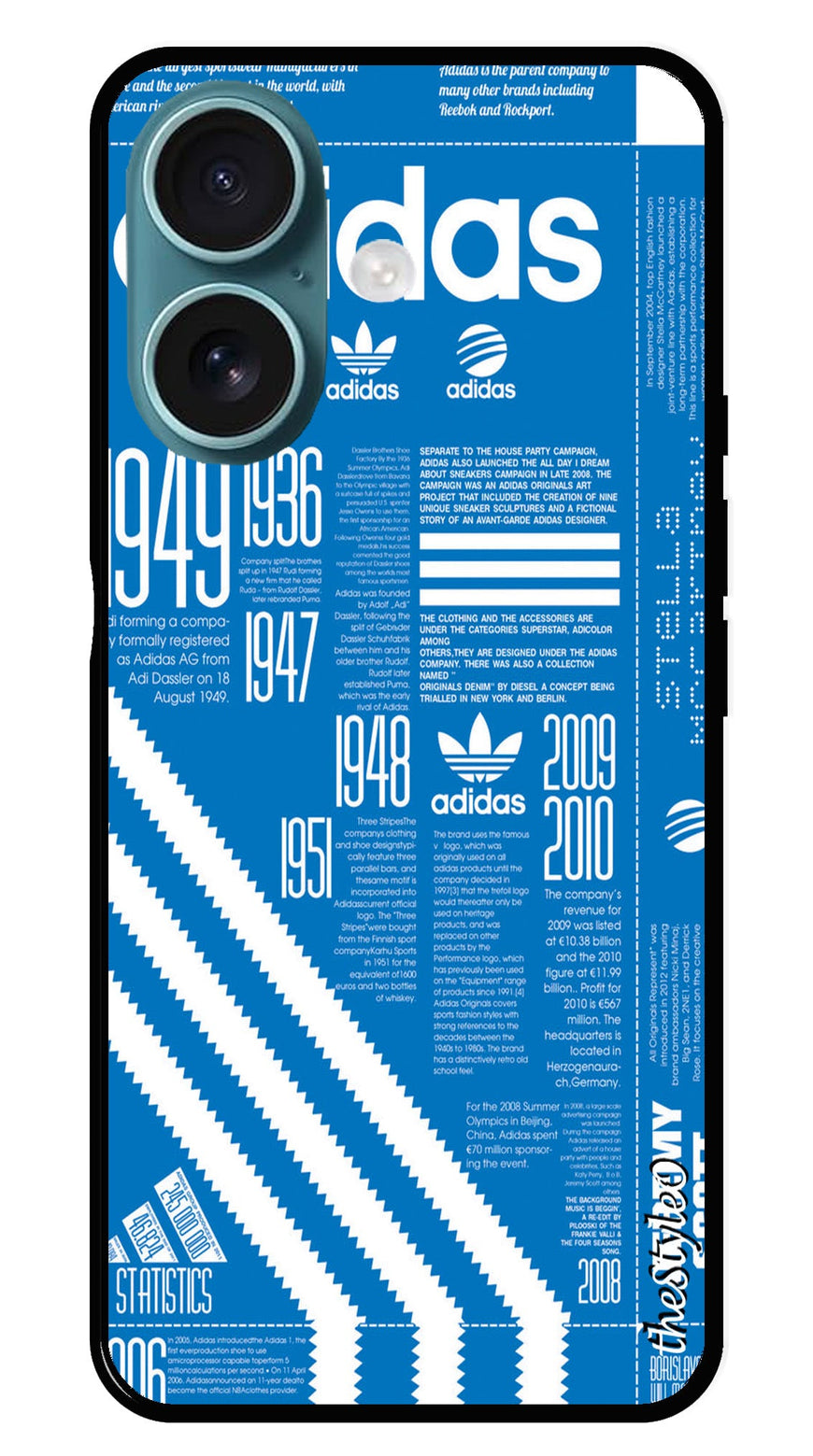 Adidas Design Metal Mobile Case for iPhone 16 (Design No -58)