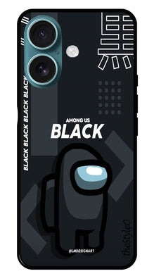 Among us Black Metal Mobile Case for iPhone 16