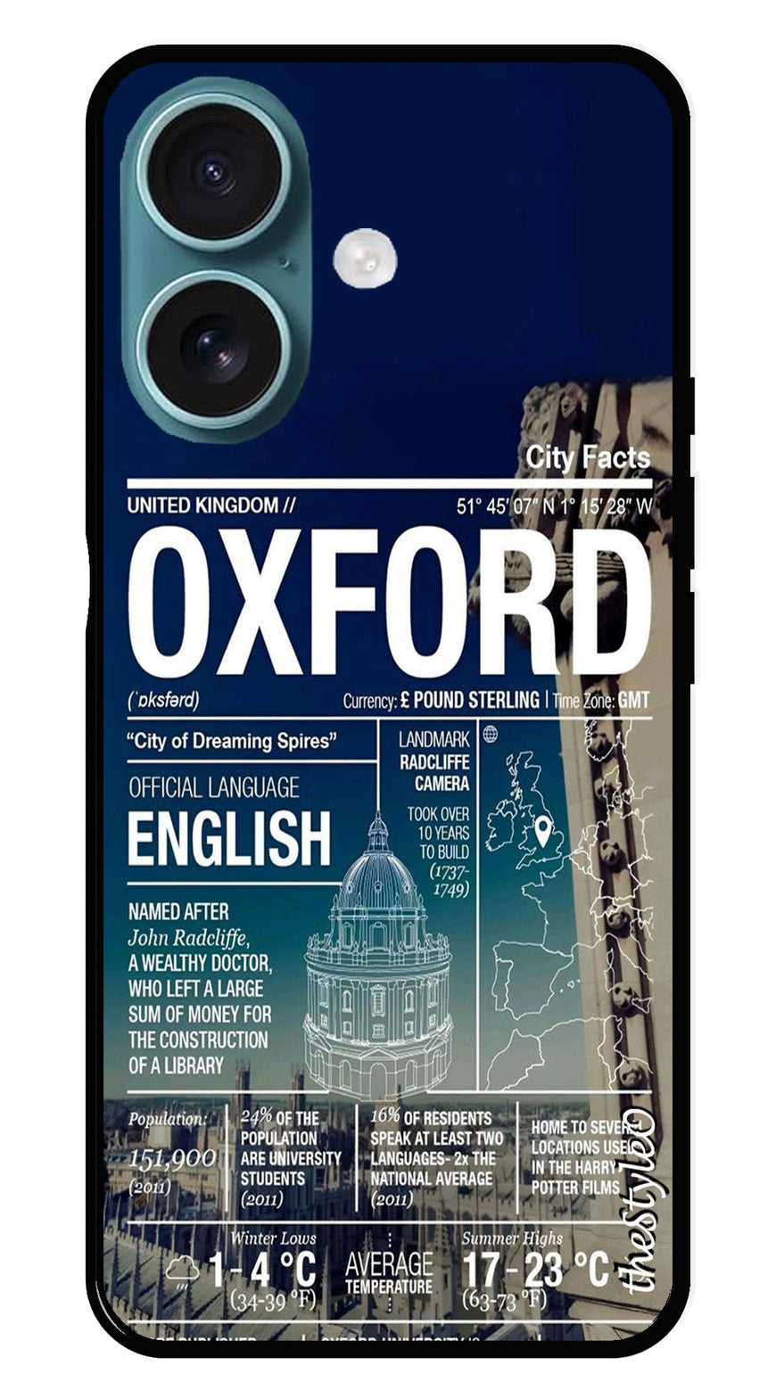 Oxford Metal Mobile Case for iPhone 16 (Design No -70)