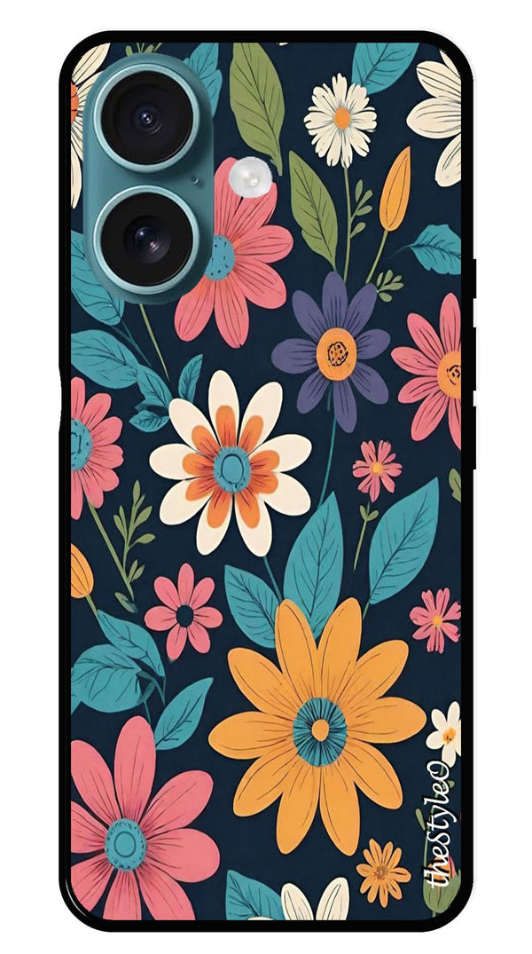 Colorful Abstract Metal Mobile Case for iPhone 16 (Design No -76)