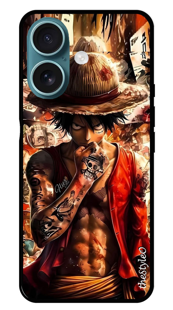 Monkey D Luffy Metal Mobile Case for iPhone 16 (Design No -83)