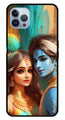 Lord Radha Krishna Metal Mobile Case for iPhone 16 Pro Max (Design No -01)