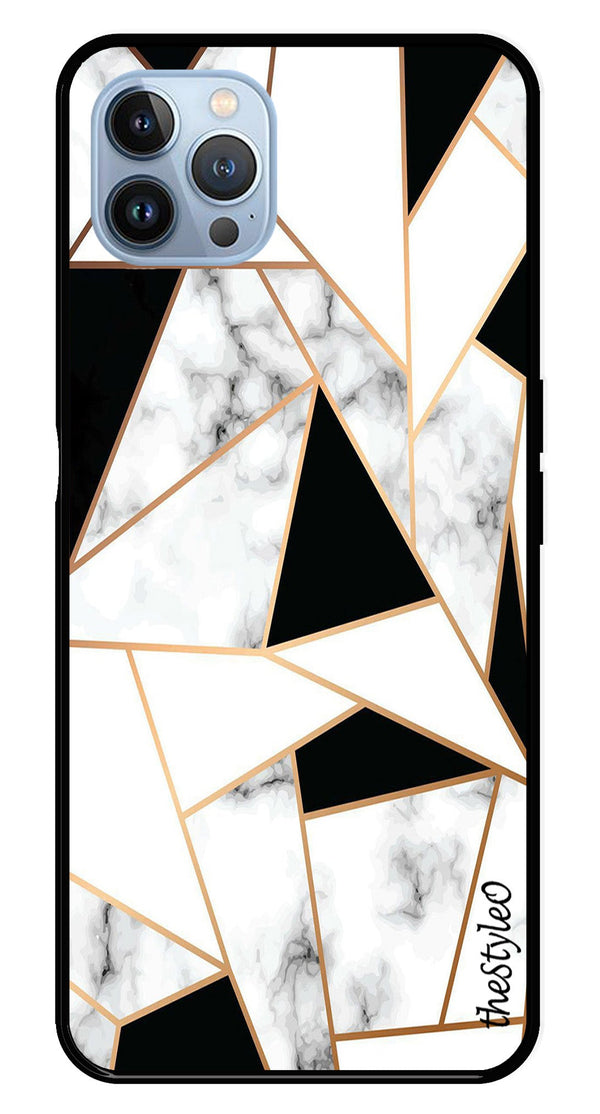 Marble Design2 Metal Mobile Case for iPhone 16 Pro Max (Design No -08)