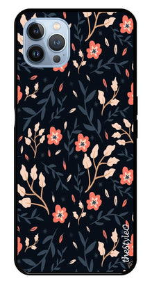 Floral Pattern Metal Mobile Case for iPhone 16 Pro