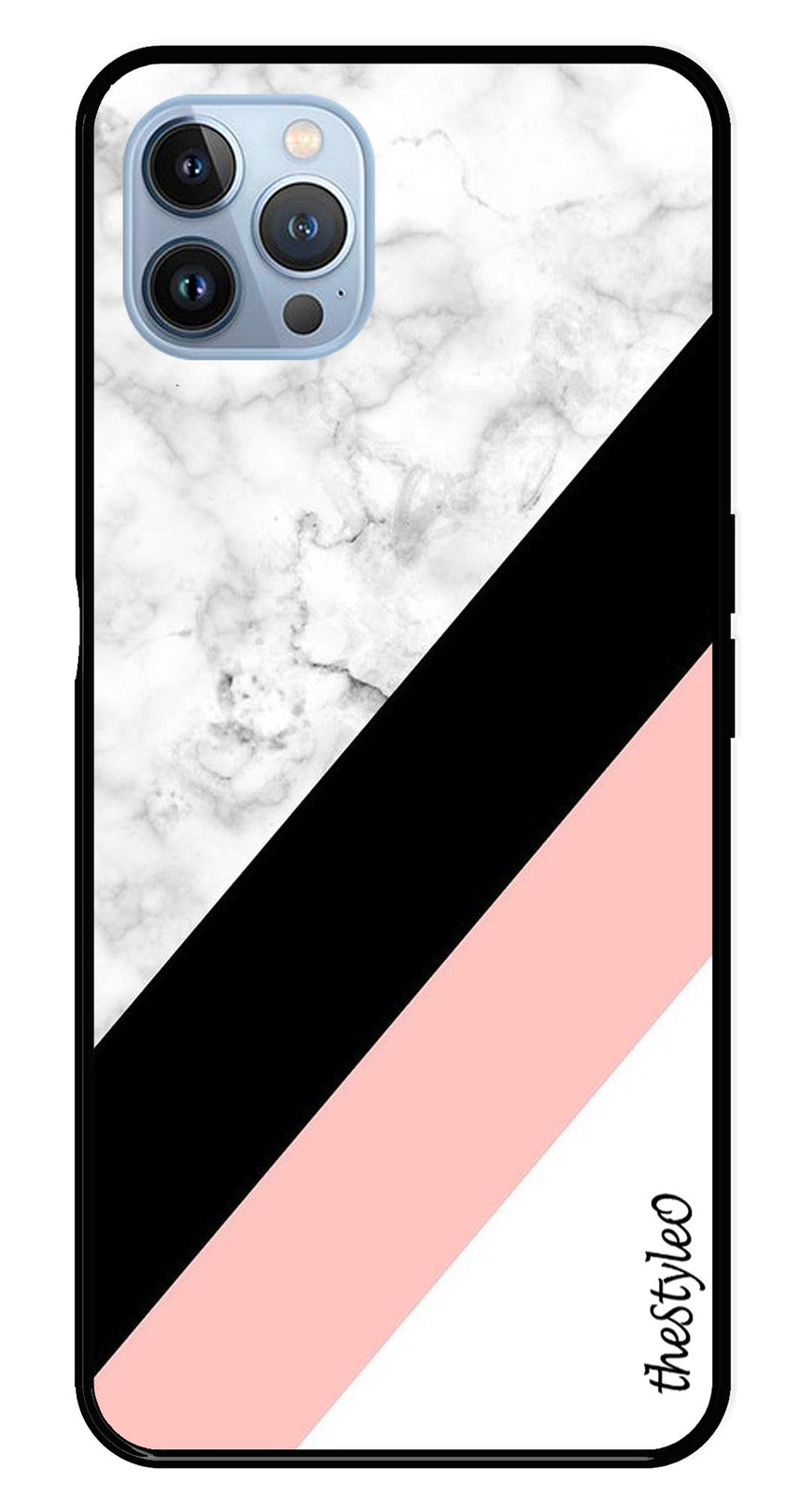 Pink Pattern Metal Mobile Case for iPhone 16 Pro (Design No -23)
