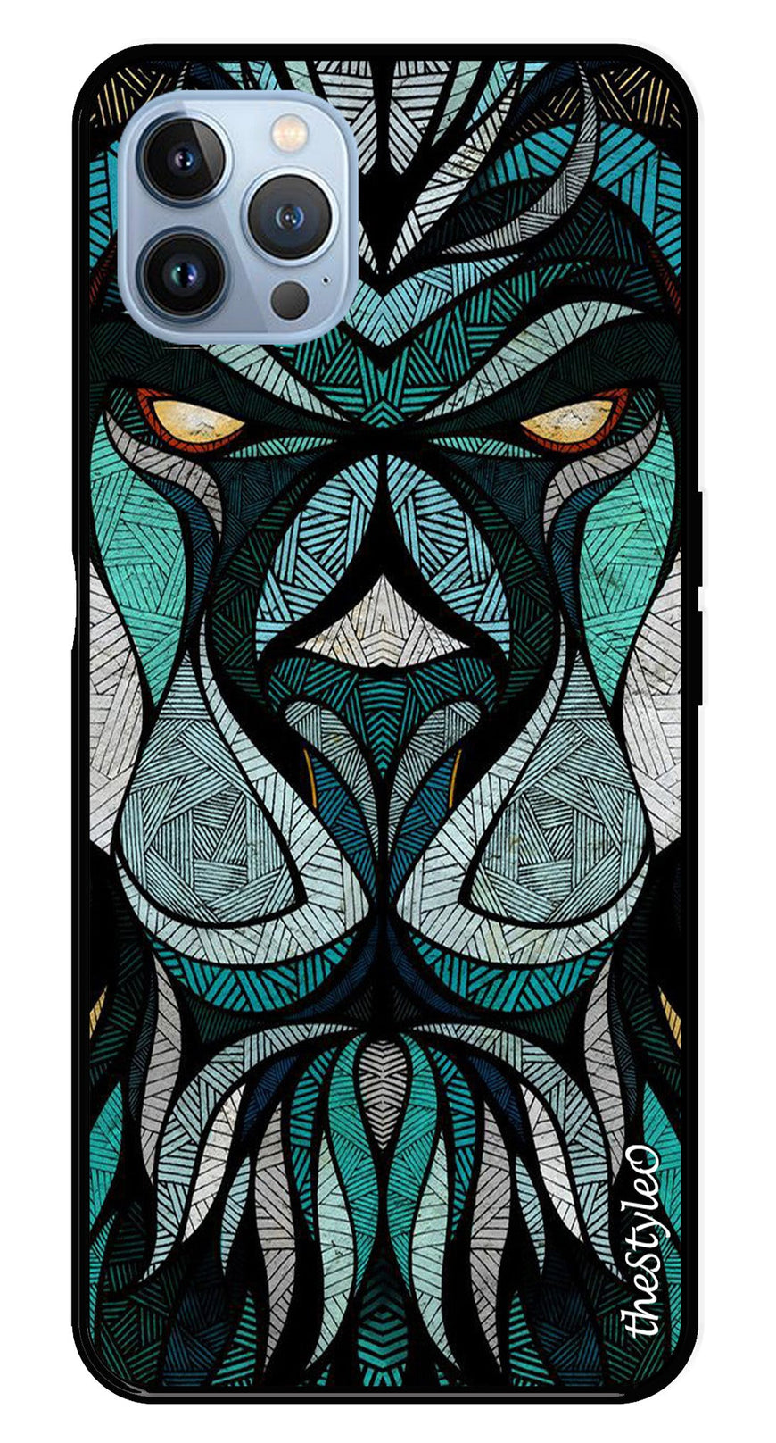 Muted Rainbow Metal Mobile Case for iPhone 16 Pro Max (Design No -39)