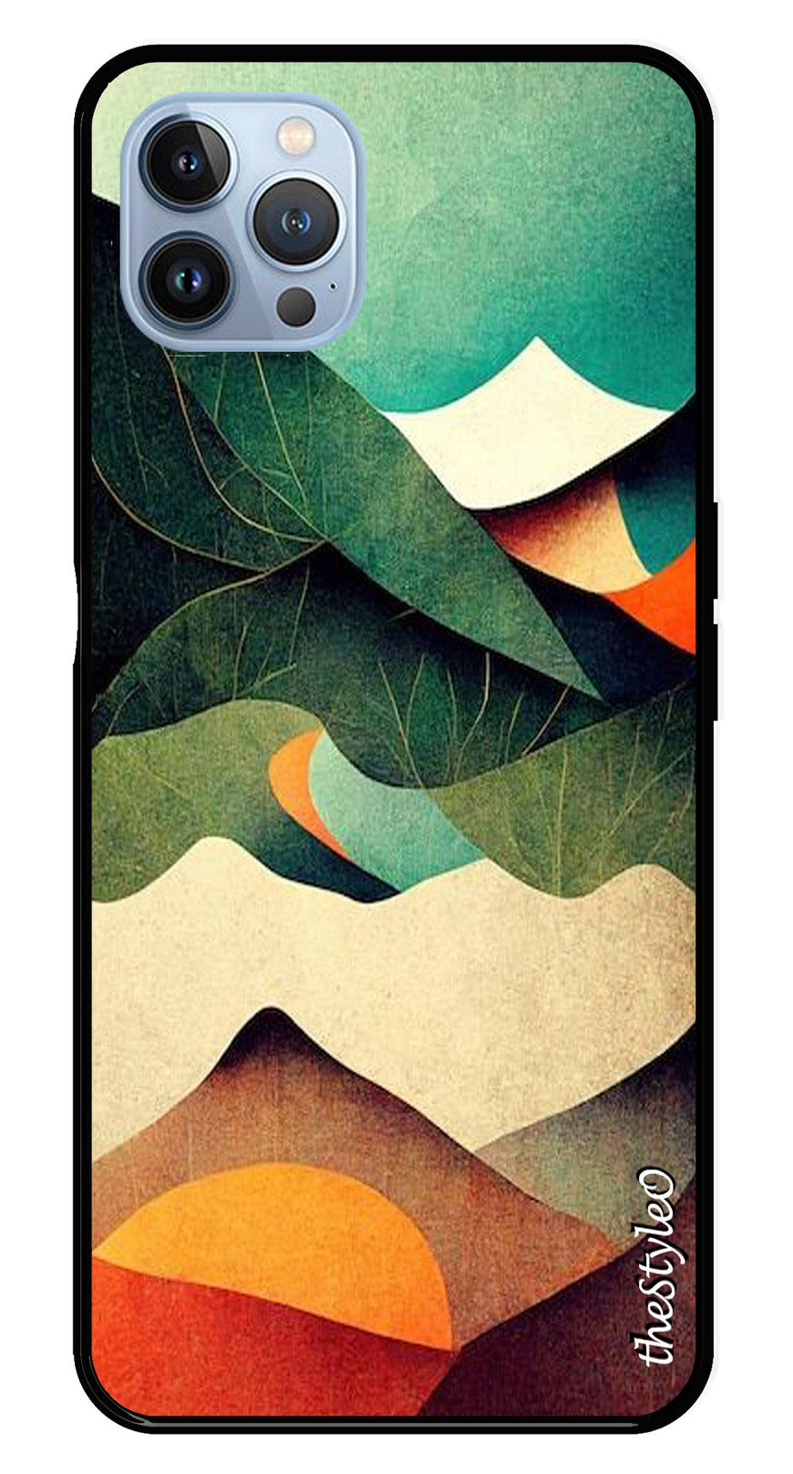 Owl Pattern Metal Mobile Case for iPhone 16 Pro Max (Design No -42)