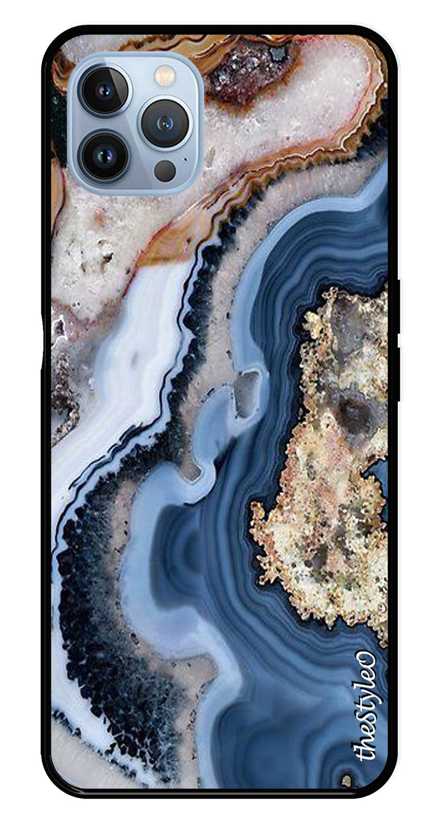 Floral Pattern Metal Mobile Case for iPhone 16 Pro (Design No -52)