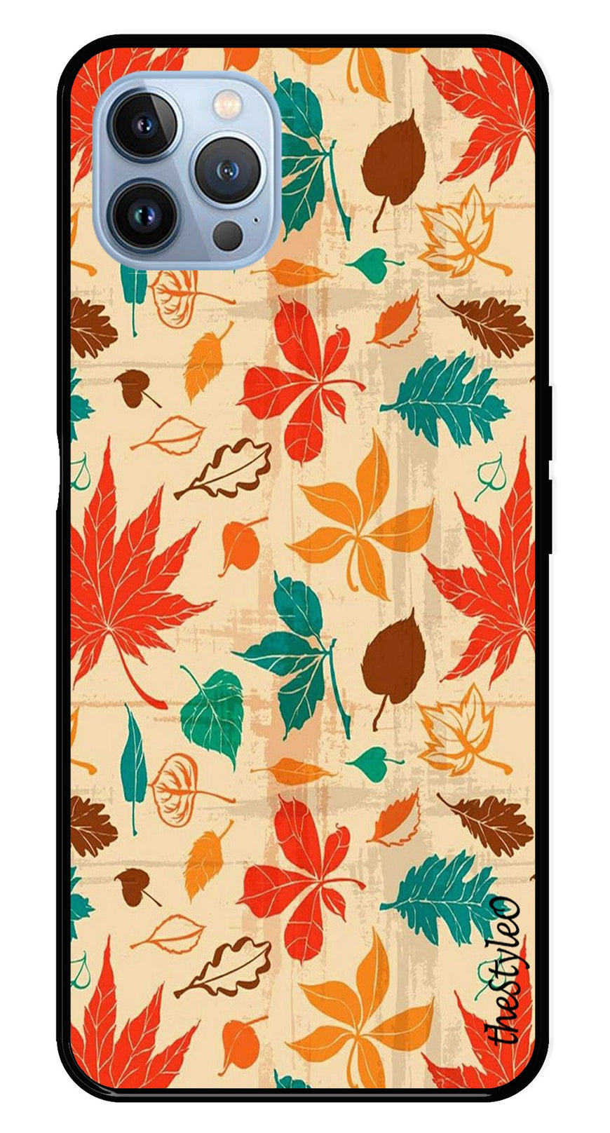 Autumn leaves Metal Mobile Case for iPhone 16 Pro Max (Design No -55)