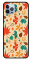 Autumn leaves Metal Mobile Case for iPhone 16 Pro (Design No -55)