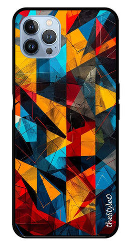 Abstract Art Metal Mobile Case for iPhone 16 Pro (Design No -57)