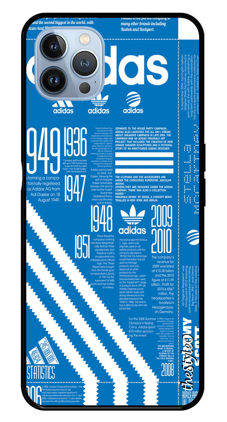 Adidas Design Metal Mobile Case for iPhone 16 Pro (Design No -58)