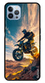 Bike Rider Metal Mobile Case for iPhone 16 Pro (Design No -59)