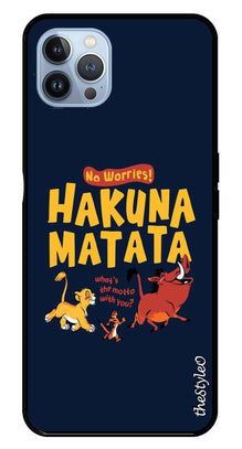 Hakuna Matata Metal Mobile Case for iPhone 16 Pro Max