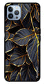 Gold Leaf Metal Mobile Case for iPhone 16 Pro (Design No -73)