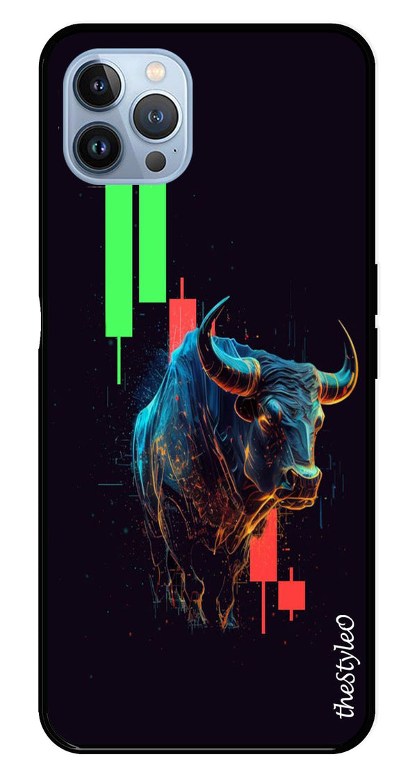 Stock Market Metal Mobile Case for iPhone 16 Pro Max (Design No -77)