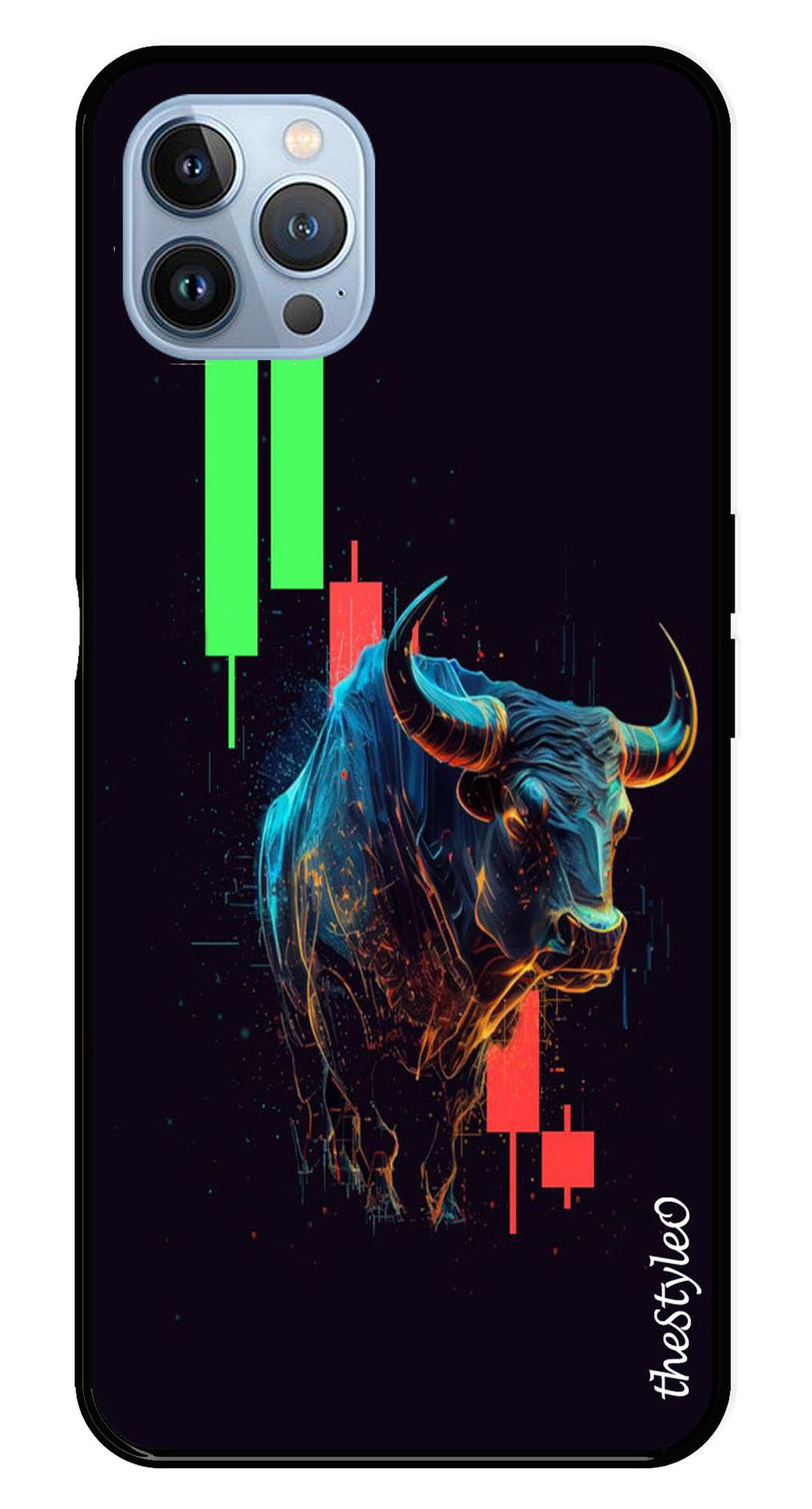 Stock Market Metal Mobile Case for iPhone 16 Pro (Design No -77)